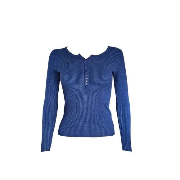 No Brand Tops - y2k minimalist fitted henley